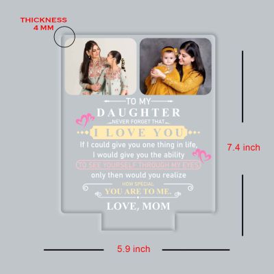 Daughter UV Print Lamp Multicolored Light Gift for Daughter from Mom & Dad